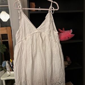 ASOS White Eyelet Tie-Strap Sundress